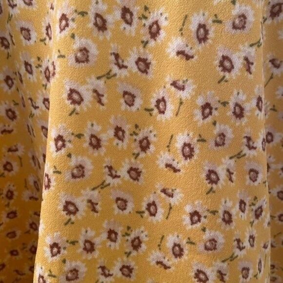 Knitworks Yellow Floral Daisy Lace Skater Dress Belted Hair Bow Girls Size 8 NEW - Picture 5 of 10